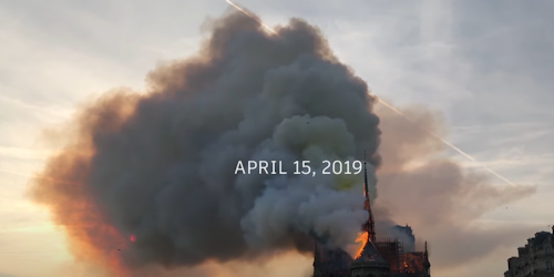 notre dame on fire