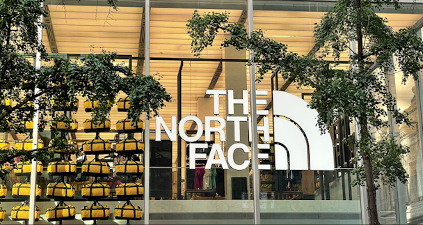 window to the north face store in manhattan