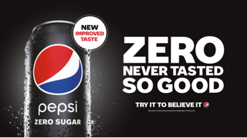 can of pepsi zero sugar