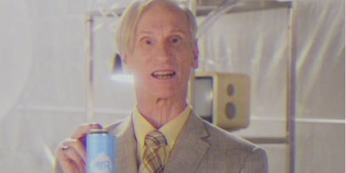 man holding a can man holding a can