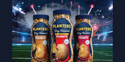planter's peanut jars on a football field