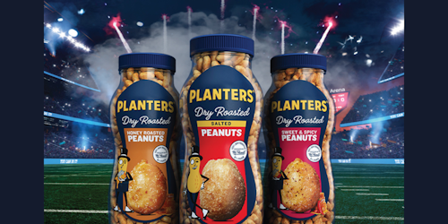 planter's peanut jars on a football field