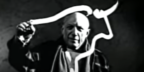 Pablo Picasso in Apple's 'Think Crazy' ad
