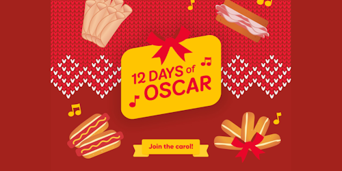 "12 days of oscar" title card