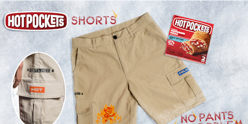 hot pockets branded shorts
