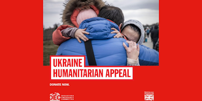 flyer that reads "ukraine humanitarian appeal"