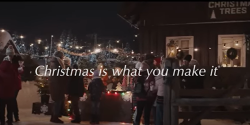 title card that says "christmas is what you make it"
