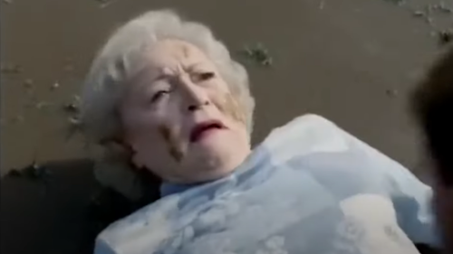 Betty White plays football in Snickers' Super Bowl ad