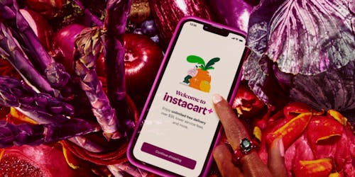 screenshot of instacartplus' welcome page