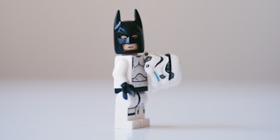 Batman... disguised as storm trooper