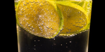 Close-up of fresh lemonade