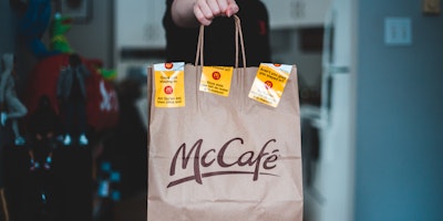 McDonald's takeaway bag