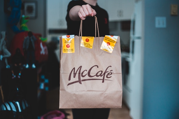 McDonald's takeaway bag