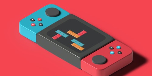 3D render of gaming console