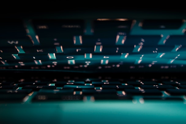 Blurry reflection of Macbook keyboard