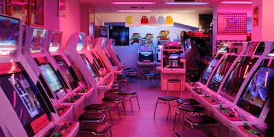 LAN gaming center with arcade machines