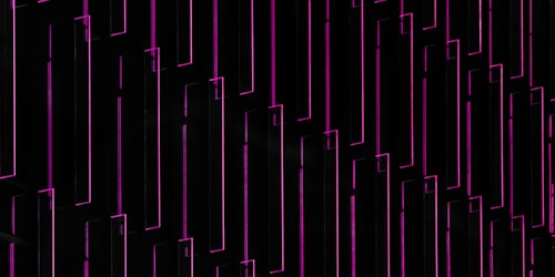 Purple neon lines on black background
