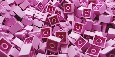 Pink lego bricks
