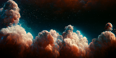 AI generated image of sky-scape using prompt: limitless inspiration, amazing sky, hyper realistic, ultra detail, octane, render, cinematic, vivid, vibrant