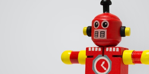 Close-up of toy robot