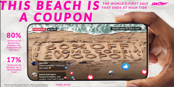 Swoop Airlines beach ad