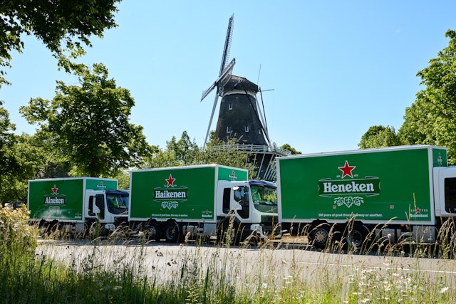 Heineken beer trucks