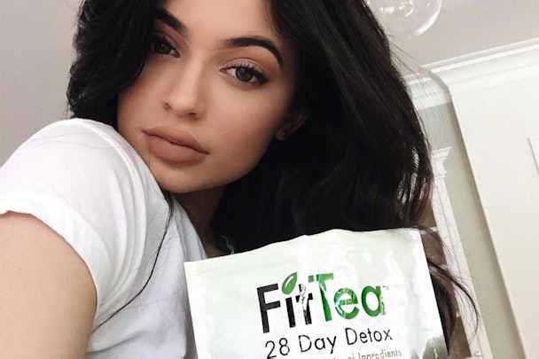 Kylie Jenner advertising Fit Tea on Instagram