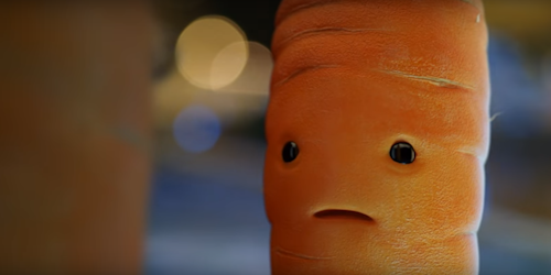 Still showing animated carrot called Kevin looking scared, now banned