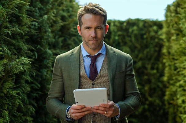 Ryan Reynolds pictured in BT's 2017 broadband ad