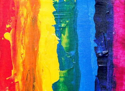 pride flag colours in paint