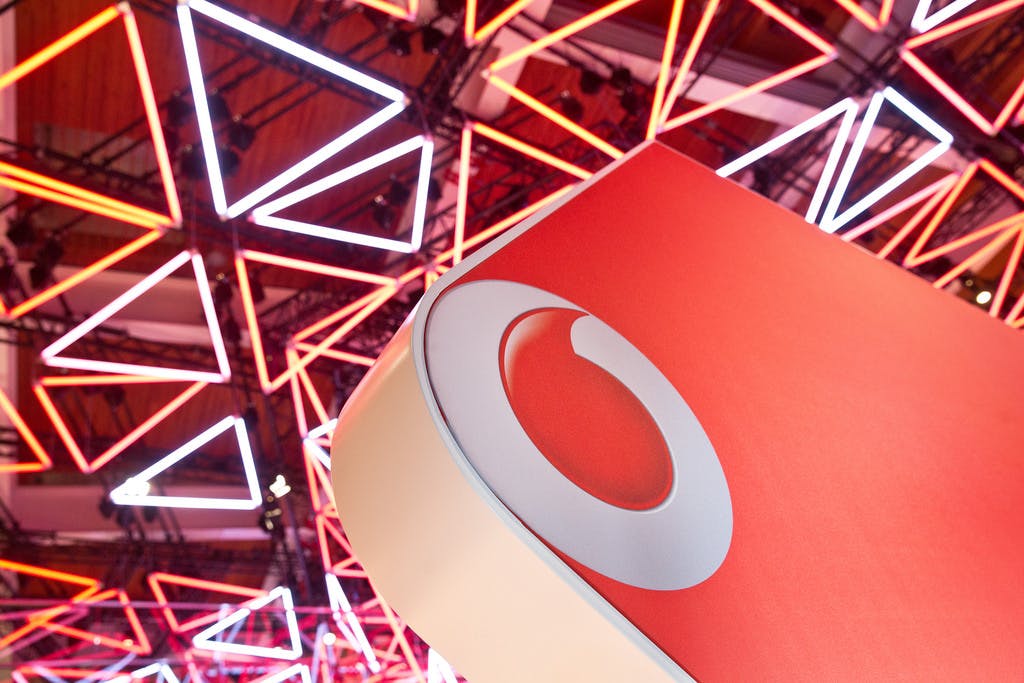 Download wallpapers Vodafone flag, 4k, red flag, Flag of Vodafone, 3D art,  Vodafone, mobile operators, Vodafone Group, Vodafone 3D flag for desktop  with resolution 3840x2400. High Quality HD pictures wallpapers