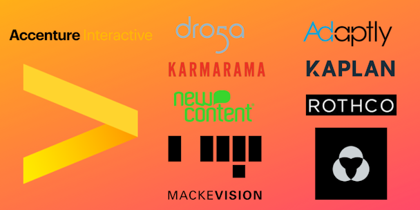 Accenture Interactive, The Monkeys, Karamarama, Droga5 and Rothco logos
