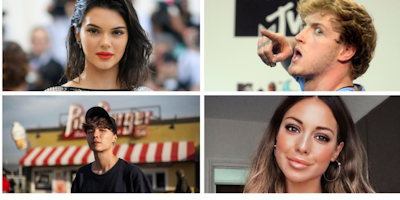 Influencers Kendall Jenner, Logan Paul, Daryl Aiden Yow, Louise Thompson