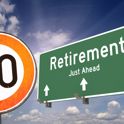 A road sign hinting that retirement is ahead