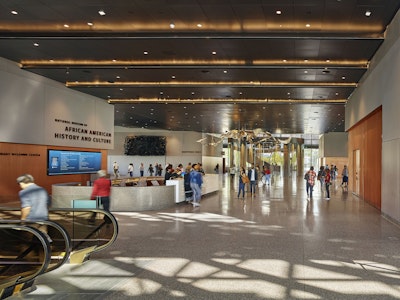 The interior of the National Museum of African American History and Culture