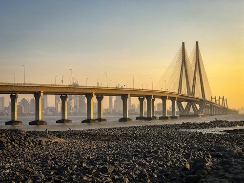 The Bandra-Worli Sea Link bridge in Mumbai, India