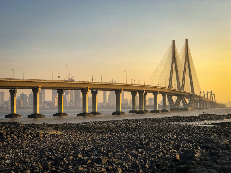 The Bandra-Worli Sea Link bridge in Mumbai, India