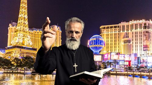 A priest in Las Vegas