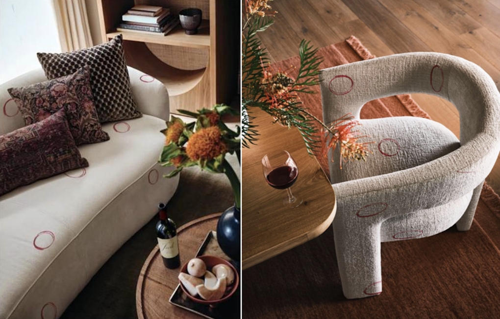 Josh and Main and Josh Cellars wine-stained furniture Josh and Main and Josh Cellars wine-stained furniture