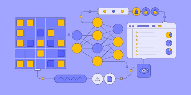 A graphic of machine learning turning mobile app data into customers A graphic of machine learning turning mobile app data into customers