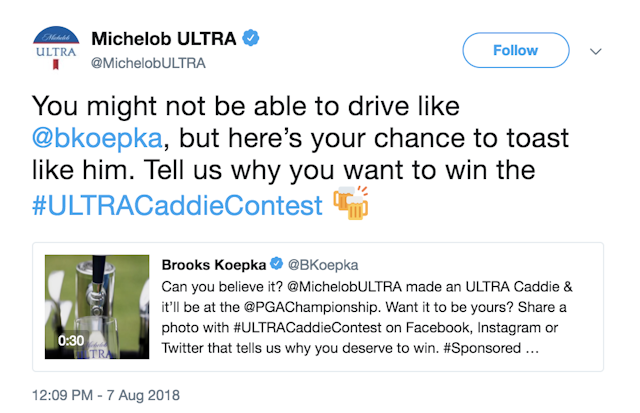 Brooks Koepka tweet