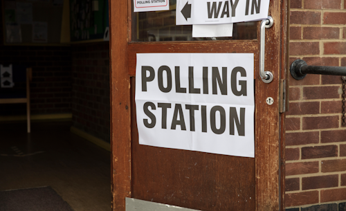 A polling station in the UK