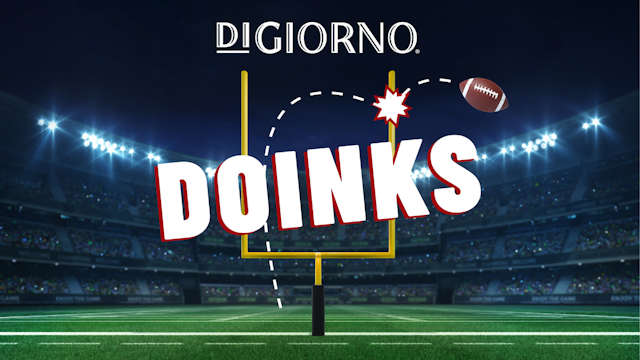 football on field with digiorno lettering