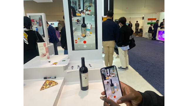 scanning a wine bottle scanning a wine bottle