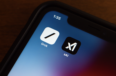 xAI icon on a phone screen