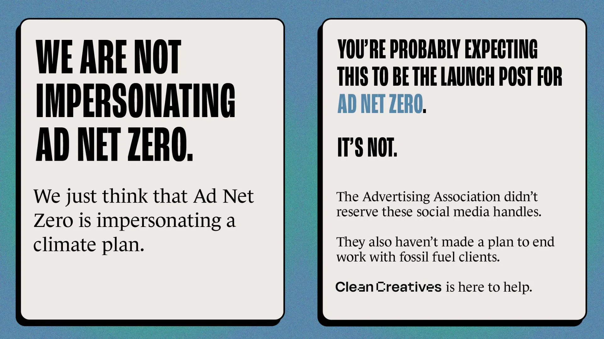 Activists hijack Ad Net Zero’s social media accounts on day of US ...