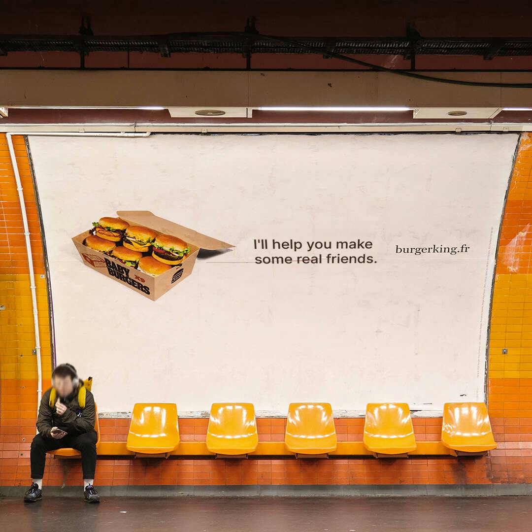 Burger King OOH ads positions its as the most reliable Valentine