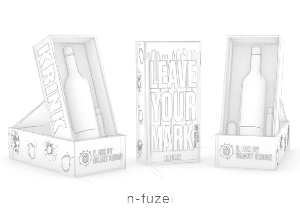 An n-fuze sketch of the krink x Grant Burge Barossa Ink Shiraz influencer box showing its closeness to the finished result