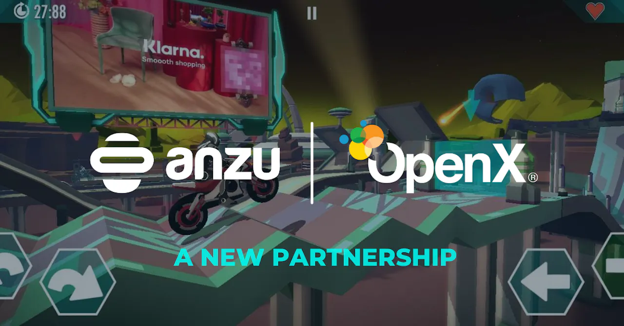 Anzu and OpenX Partner to Bring Programmatic In-Game Advertising to Marketers