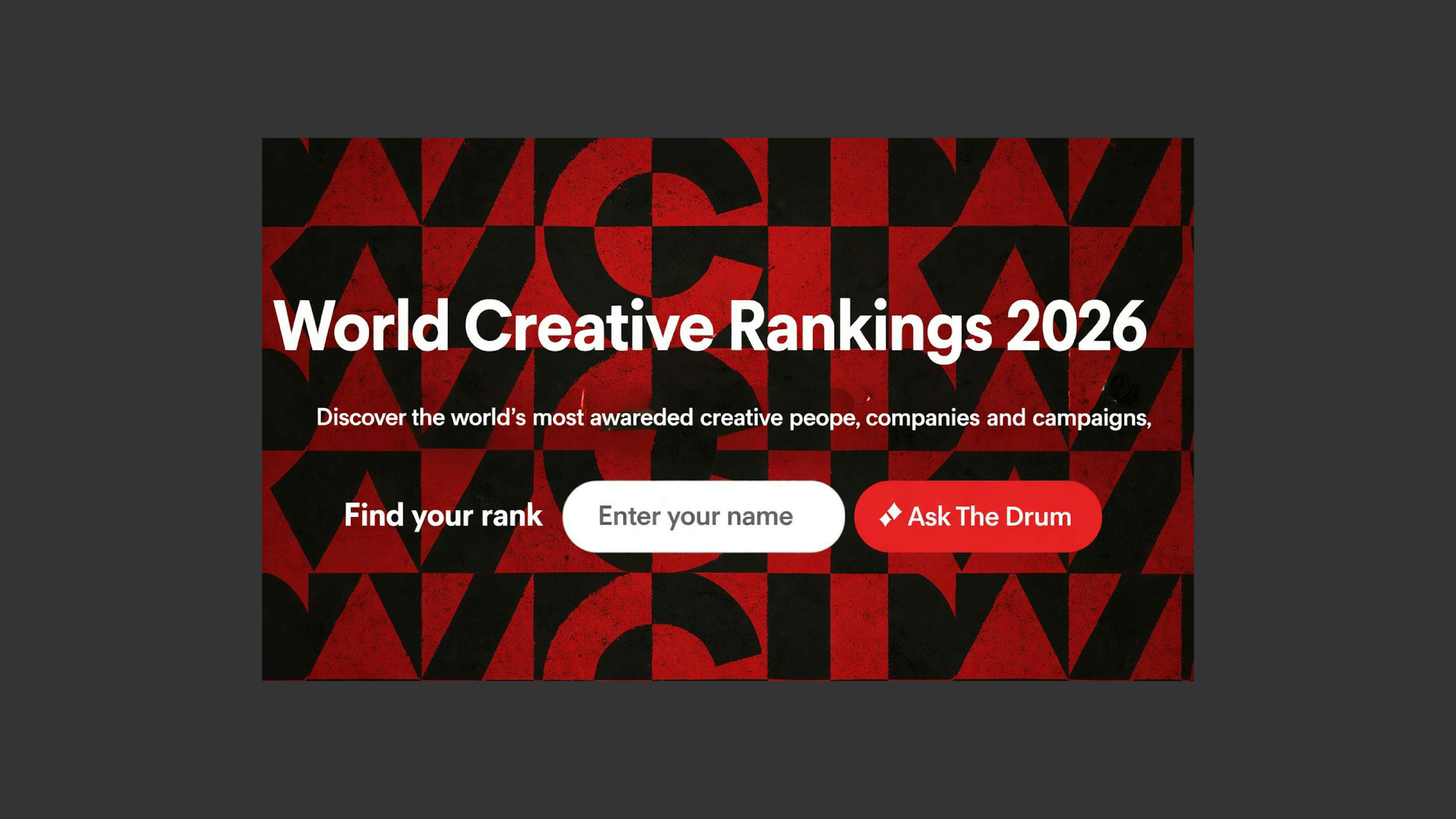 How to find your World Creative Ranking for 2026